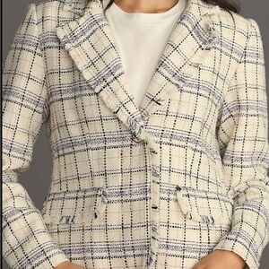 Anthropologie Tweed Dickie Blazer